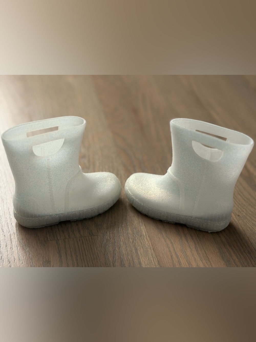 UGG Kids Glitter Waterproof Boots - Pearl White